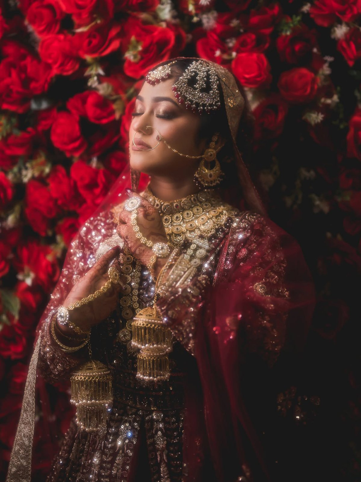 Elegant bridal portrait by Mishra Digital Studio