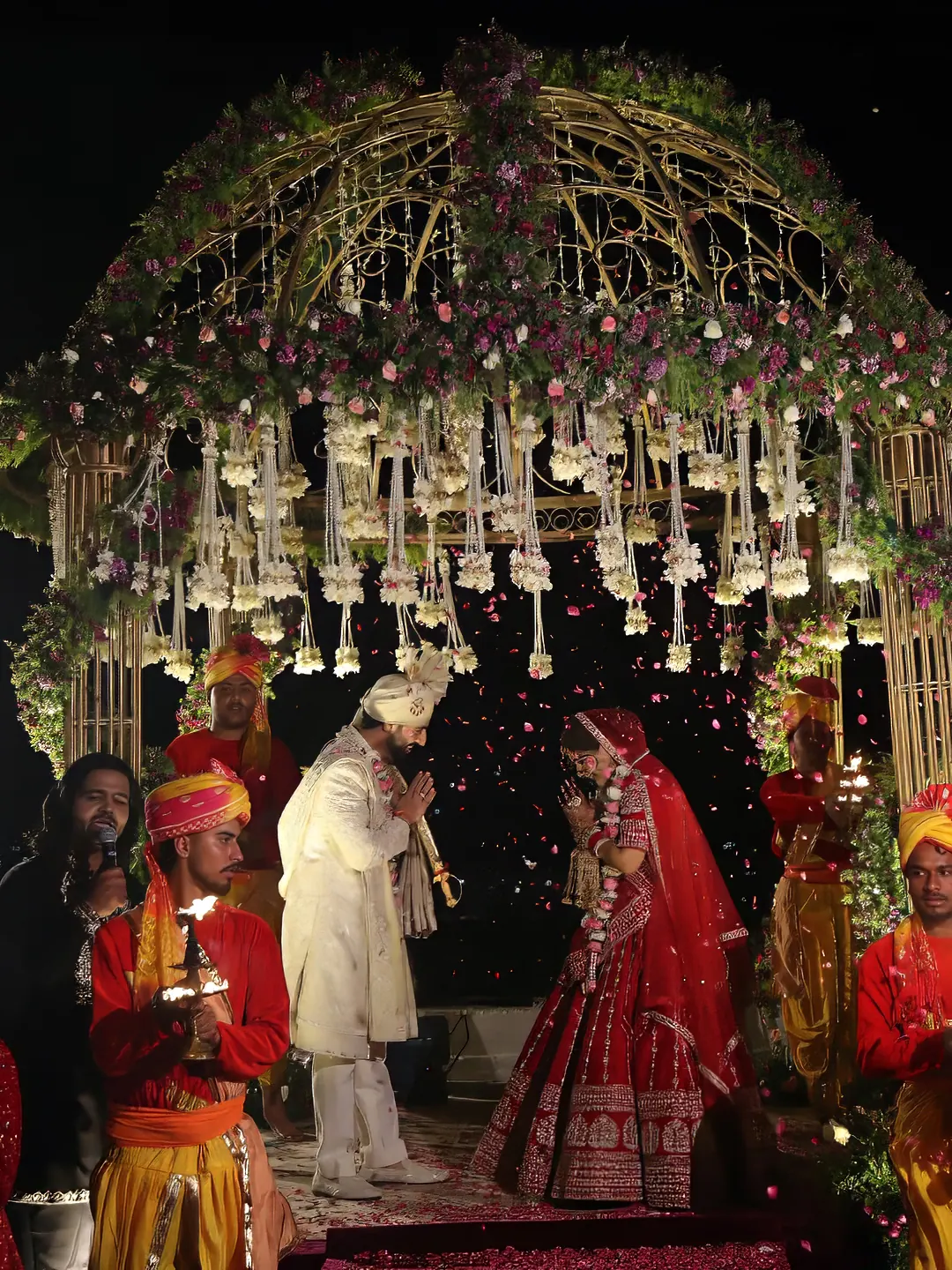 Drone aerial wedding venue photography Farrukhabad